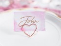 10 Porte -cartes Coeurs - or rose