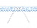 Jarretière en dentelle avec un ruban - bleu ciel