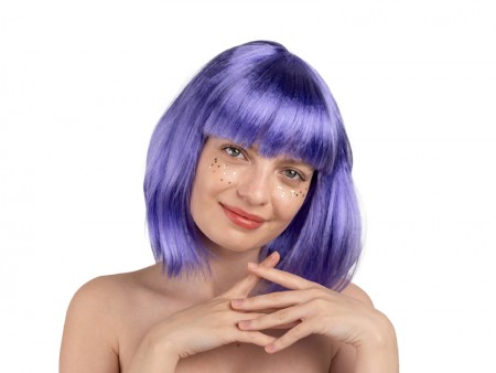 Perruque Cléopâtre - violette