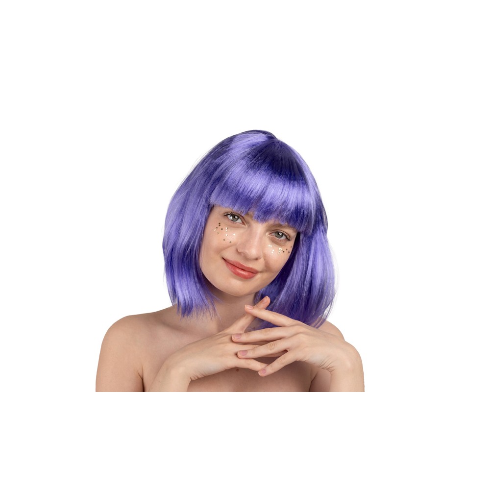 Perruque Cléopâtre - violette