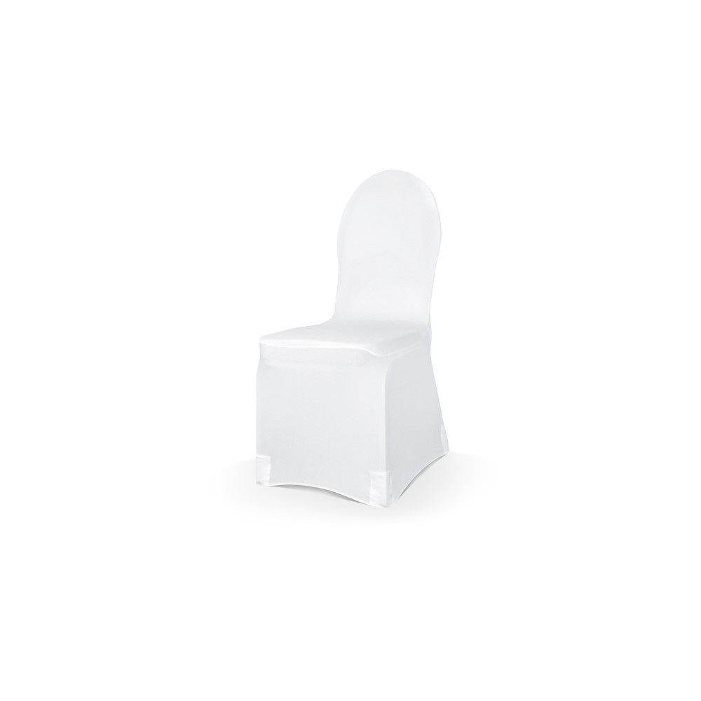 Housse de chaise en tissu élastique - blanc