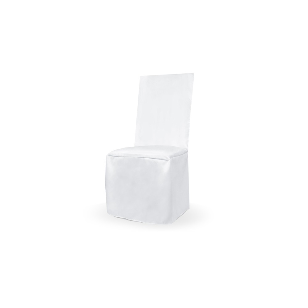 Housse de chaise en tissu mat blanc - blanc