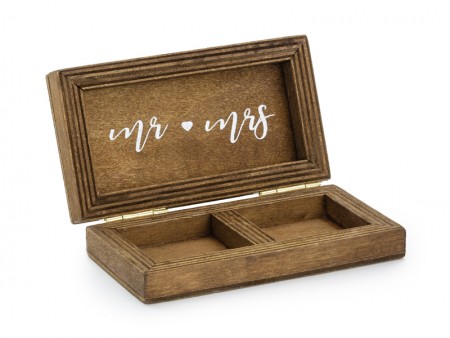 Boîte à bagues en bois