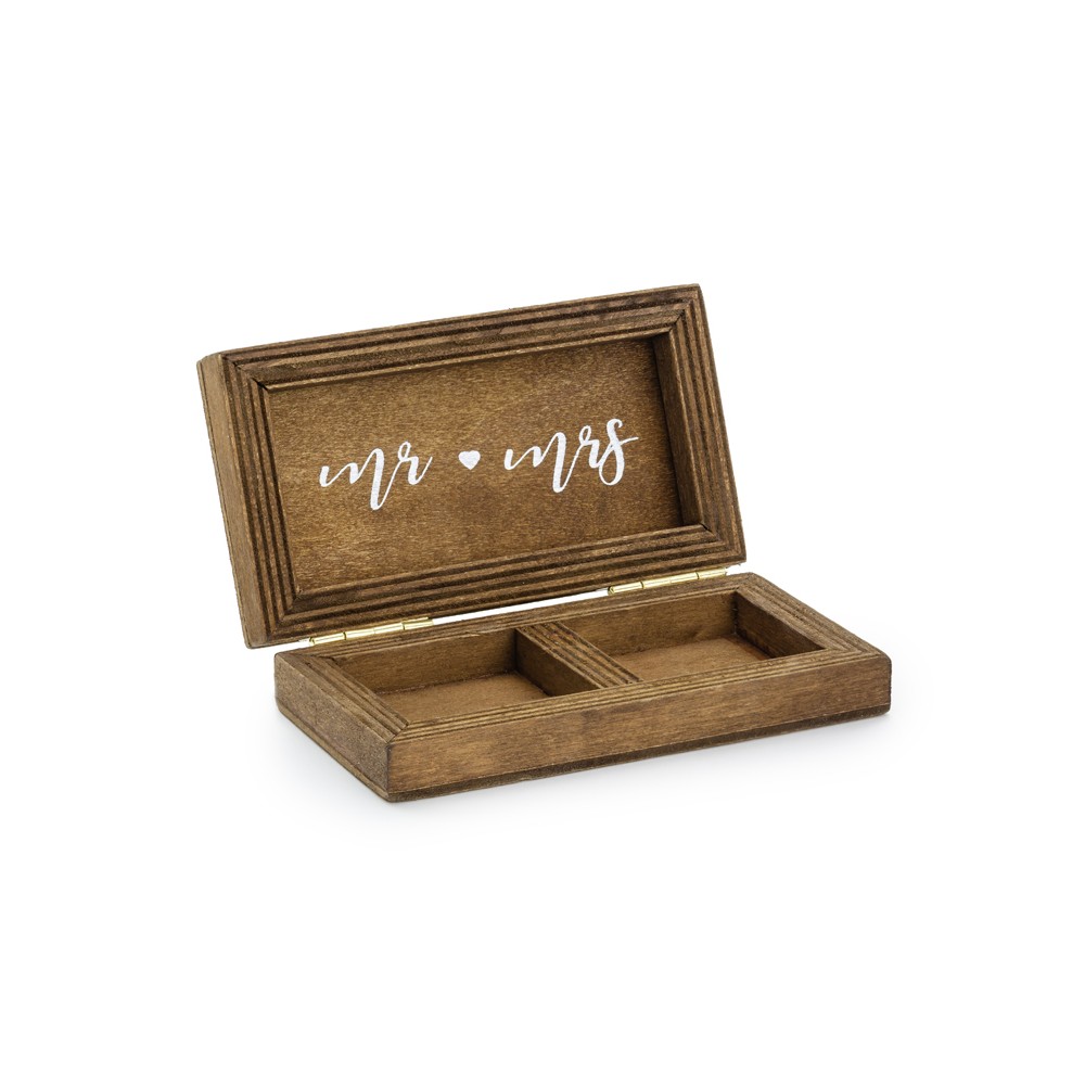 Boîte à bagues en bois