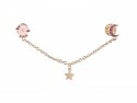 Broche de col de chemise Boule de cristal