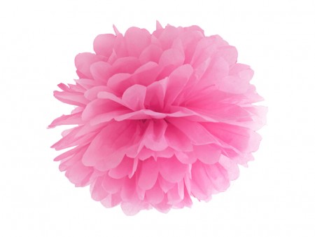 Pompon papier fushia - 25cm