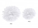 Pompon en papier blanc - 25cm