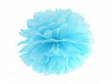 Pompon en papier bleu ciel - 25cm