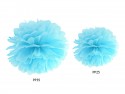Pompon en papier bleu ciel - 25cm