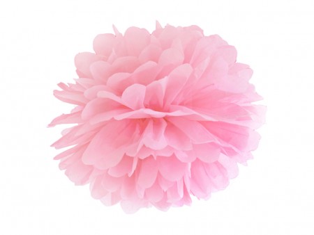 Pompon en papier rose - 25cm