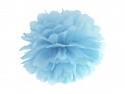 Pompon en papier de soie - bleu ciel - 25cm