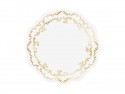 6 Sets de table avec Ornement or - blanc
