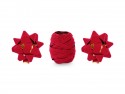 3 Set de Rubans tissu et rosettes en velours - rouge