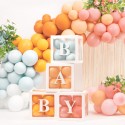 4 Boîtes à ballons BABy - 30 x 30 cm - blanc