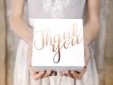 10 Boîtes à gâteaux décoratives - Thank you - or rose
