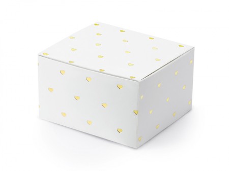10 Boîtes - coeur - blanches