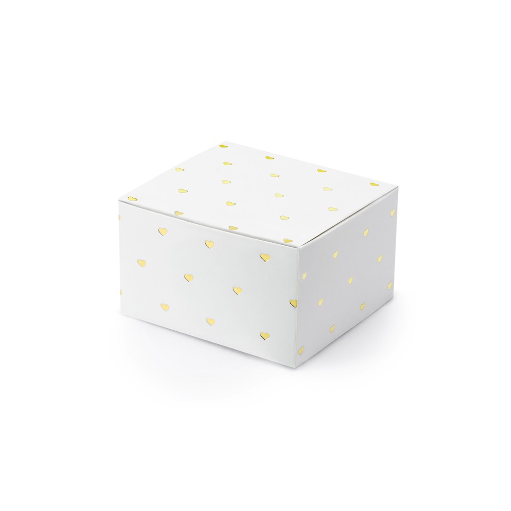 10 Boîtes - coeur - blanches