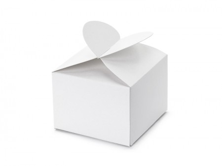 10 Boîtes coeur - blanches