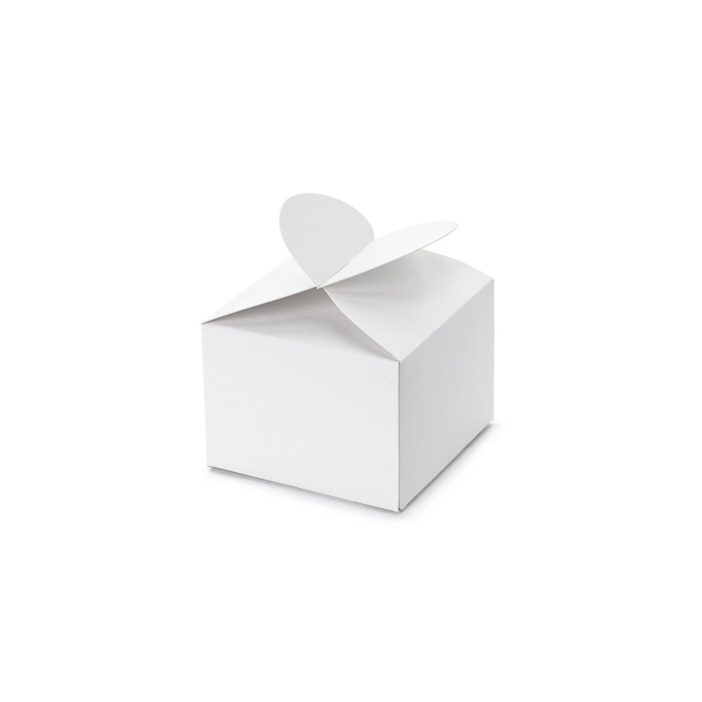 10 Boîtes coeur - blanches