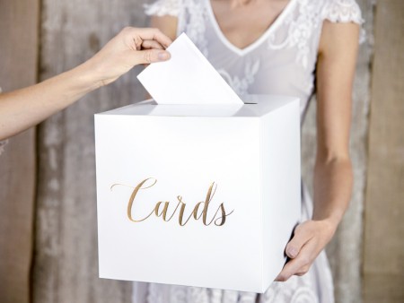 Urne de mariage - Cartes - or