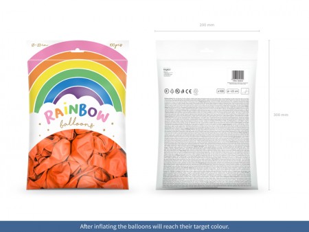 100 Ballons Rainbow 23 cm -...