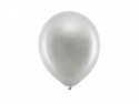 100 ballons en latex – Argent – Finition métallisée – 23 cm