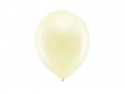 100 Ballons Rainbow 23 cm - métallisés - crème