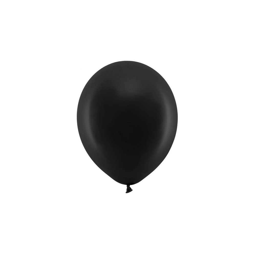 100 Ballons Rainbow 30 cm pastel - noir