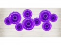 3 Rosettes décoratives - violet - 20 -30cm