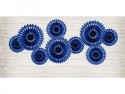 3 Rosettes décoratives - bleu marine - 20 -30cm