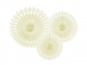 3 Rosettes décoratives - crème clair - 20 -30cm