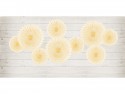 3 Rosettes décoratives - crème clair - 20 -30cm