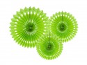 3 Rosettes décoratives - vert pomme - 20 -30cm