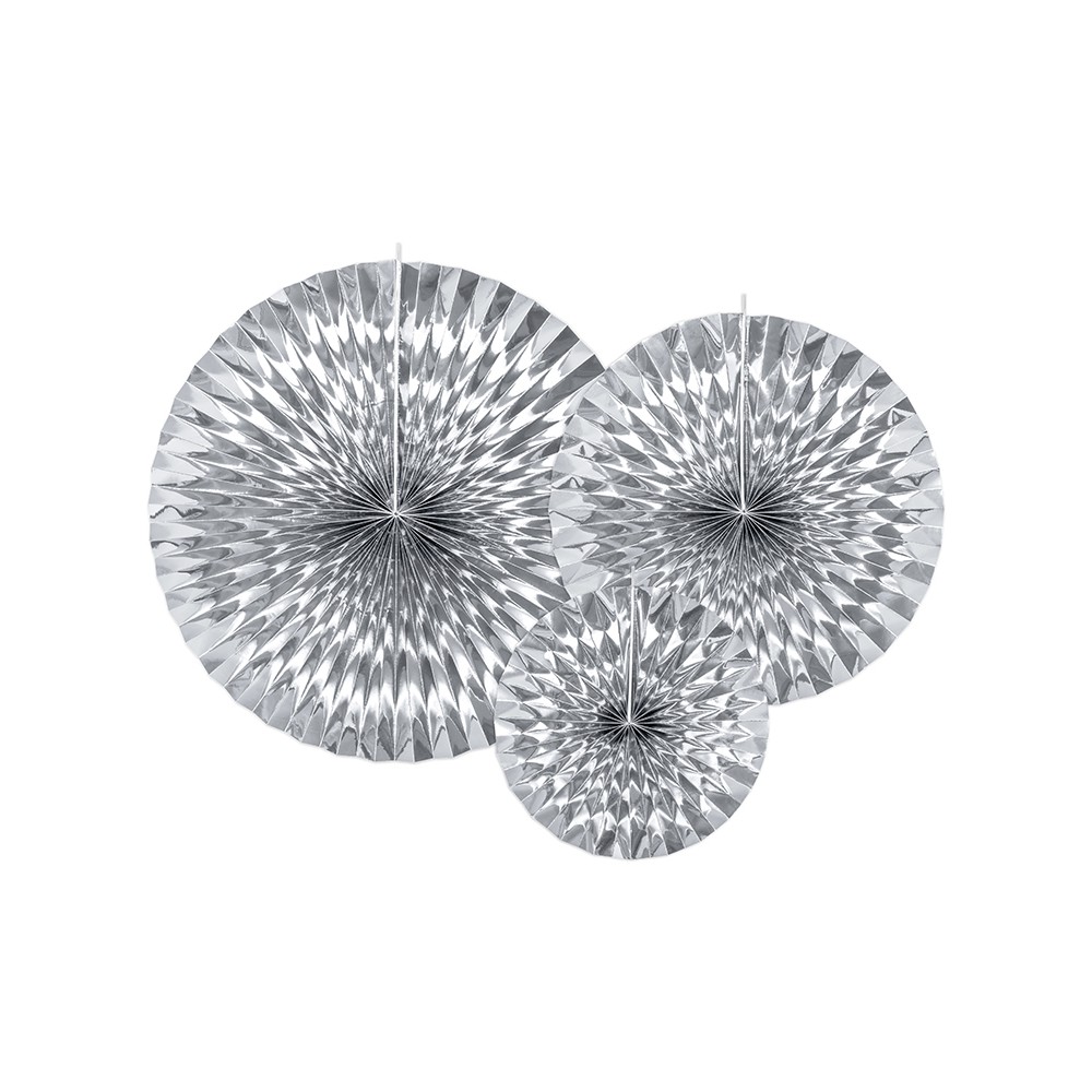 3 Rosettes décoratives - argent