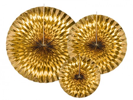 3 Rosettes décoratives - or