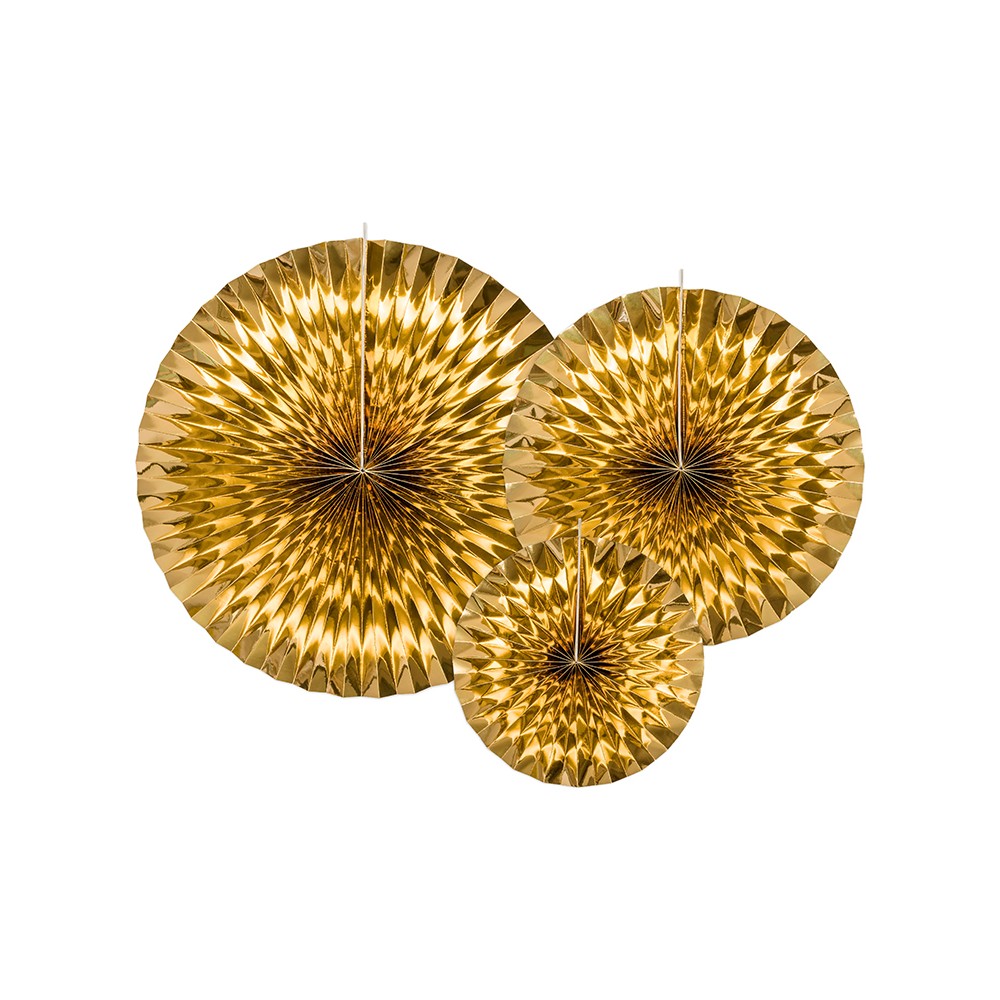 3 Rosettes décoratives - or