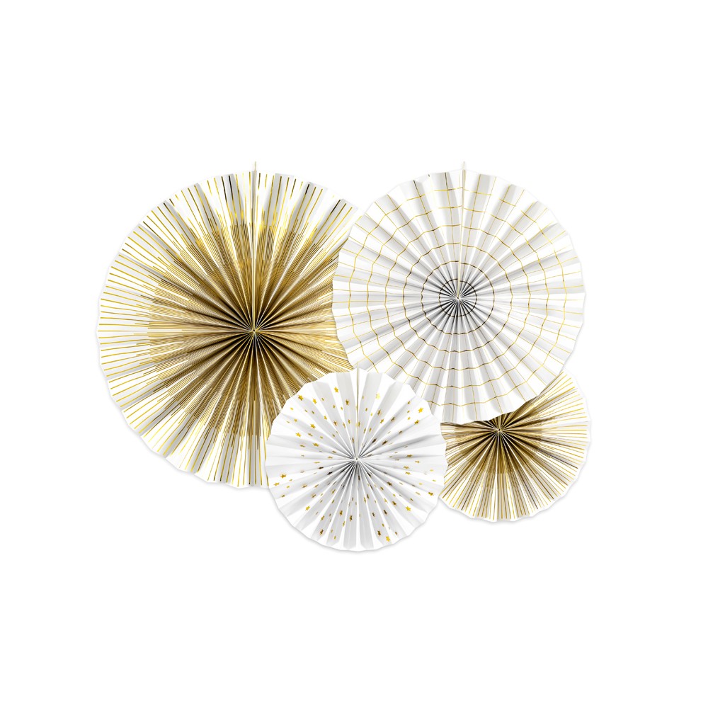 4 Rosettes décoratives - blanches