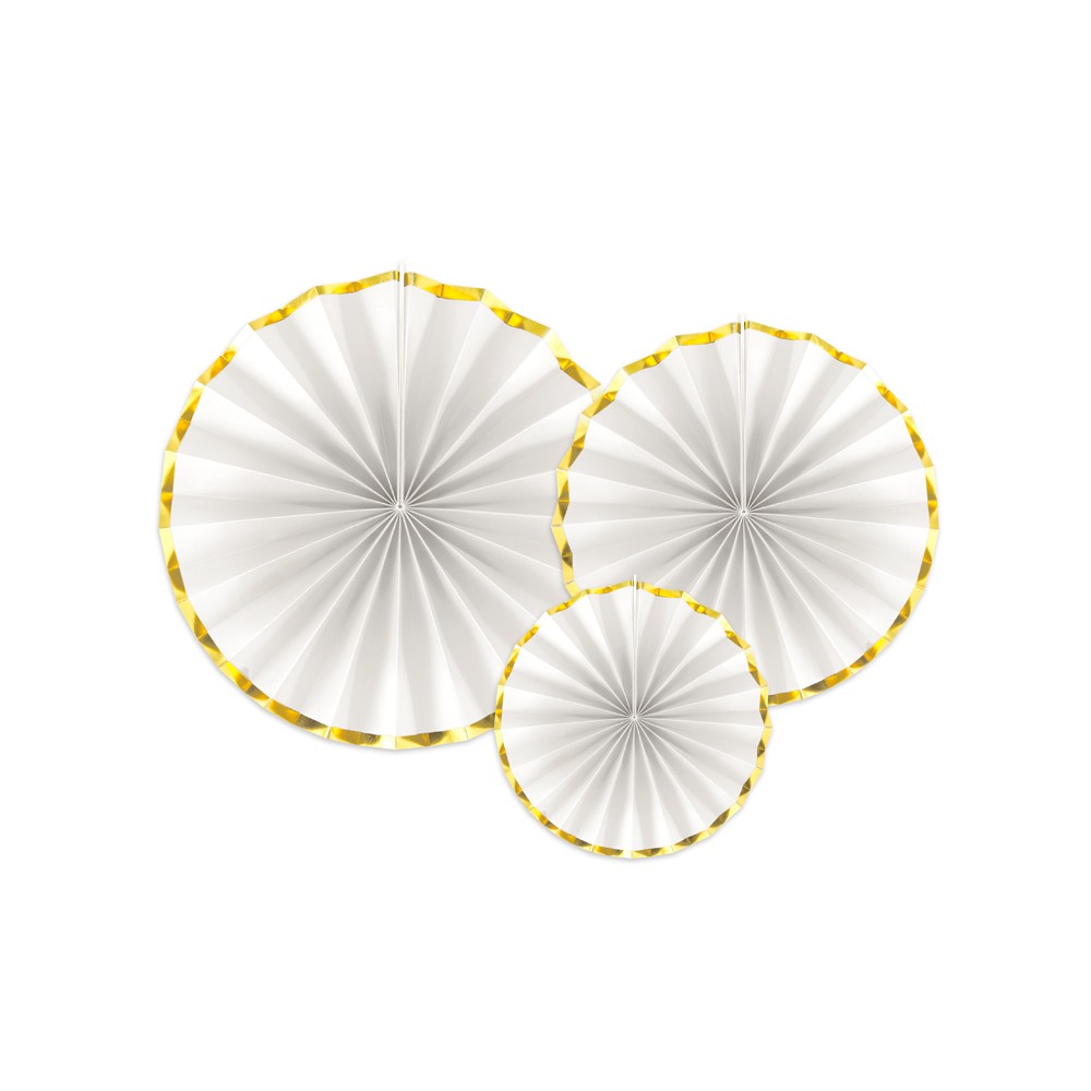 3 Rosettes décoratives - blanches