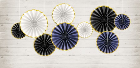 3 Rosettes décoratives - noir