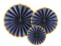 3 Rosettes décoratives - bleu marine