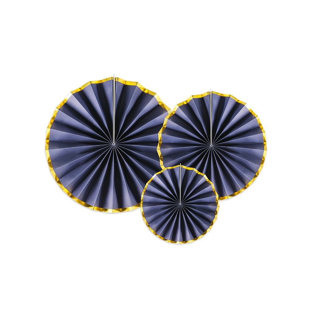 3 Rosettes décoratives - bleu marine
