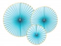 3 Rosettes décoratives Yummy - bleu clair