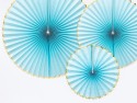 3 Rosettes décoratives Yummy - bleu clair