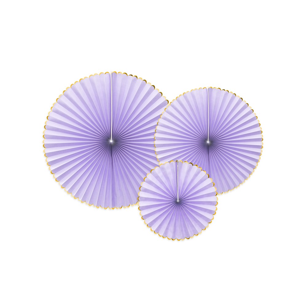3 Rosettes décoratives Yummy - lilas clair