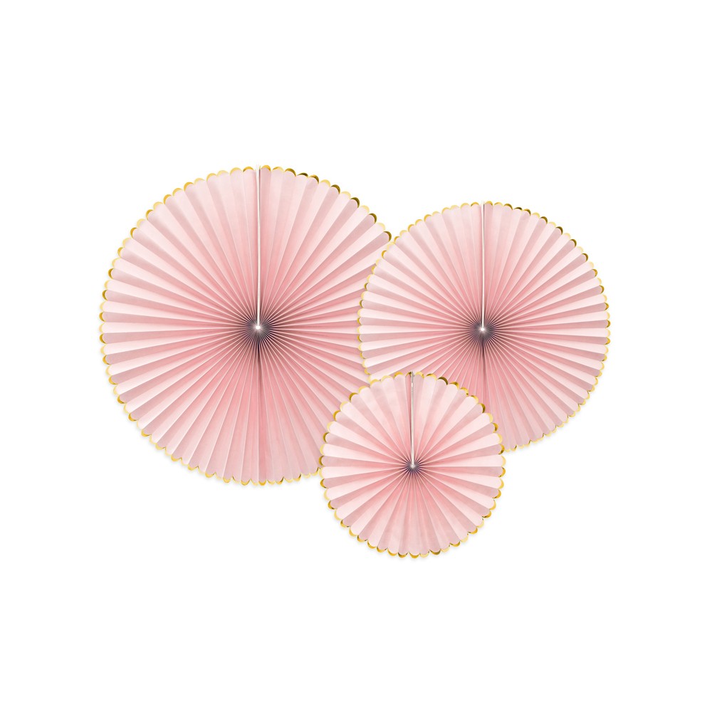 3 Rosettes décoratives Yummy - rose clair