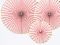 3 Rosettes décoratives Yummy - rose clair