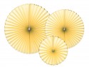3 Rosettes décoratives Yummy - jaune vif