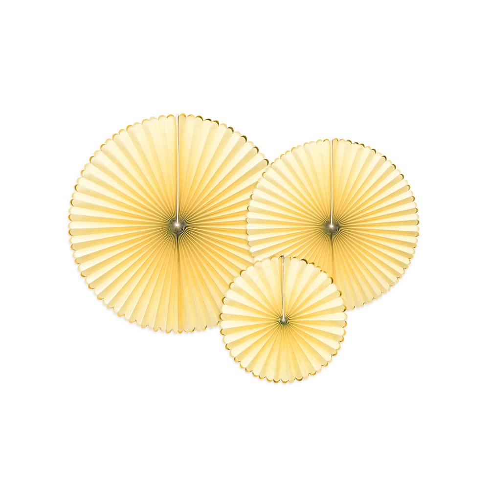 3 Rosettes décoratives Yummy - jaune vif