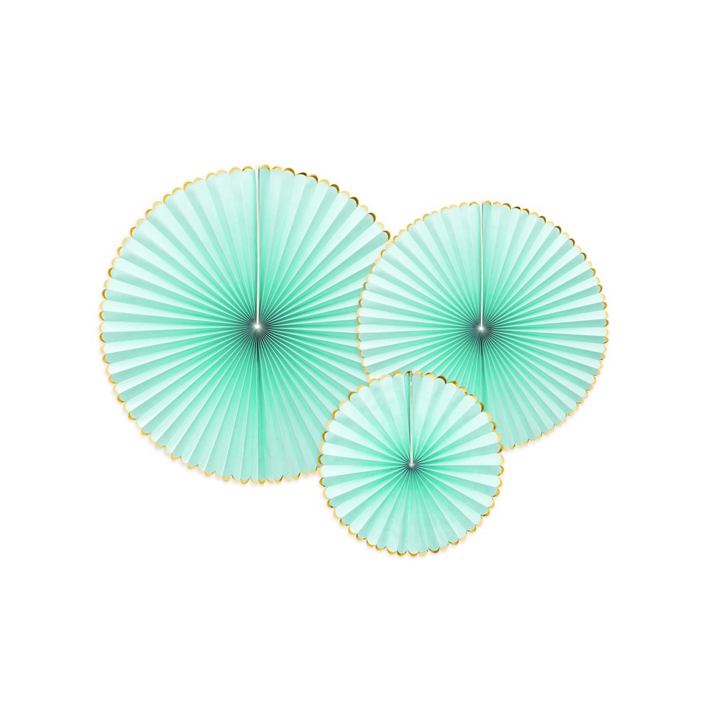 3 Rosettes décoratives Yummy - menthe