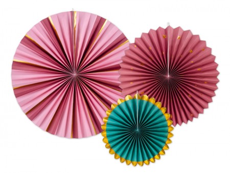 3 Rosettes décoratives -...